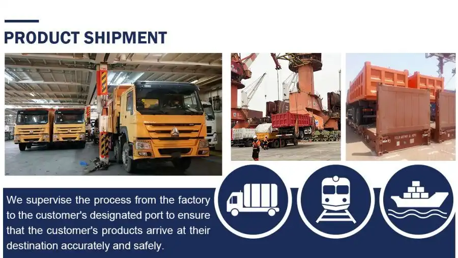Howo 6x4 dump truck shipping