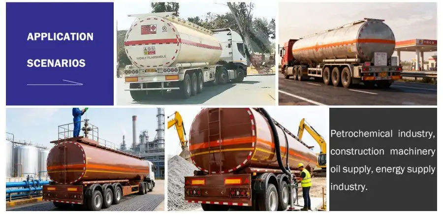 3 axle oil tank trailer applications