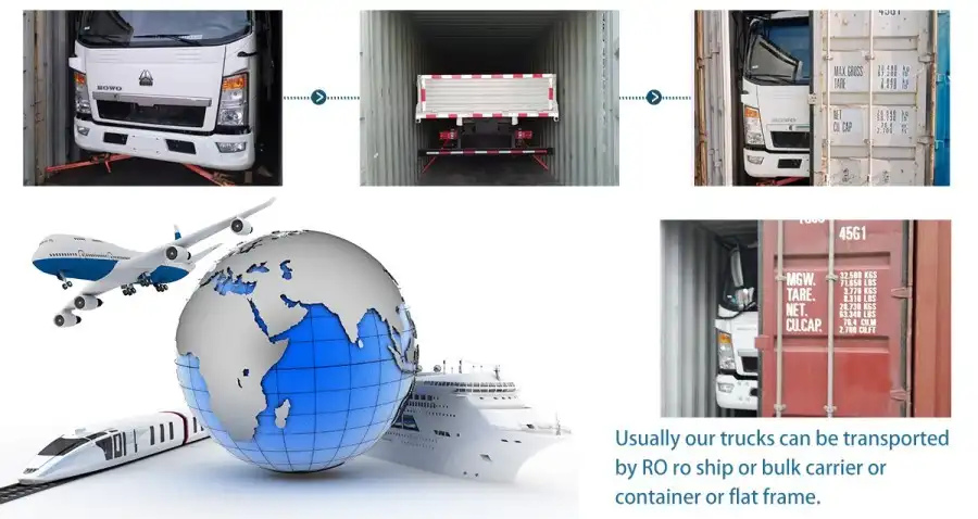 Howo light cargo truck shipping