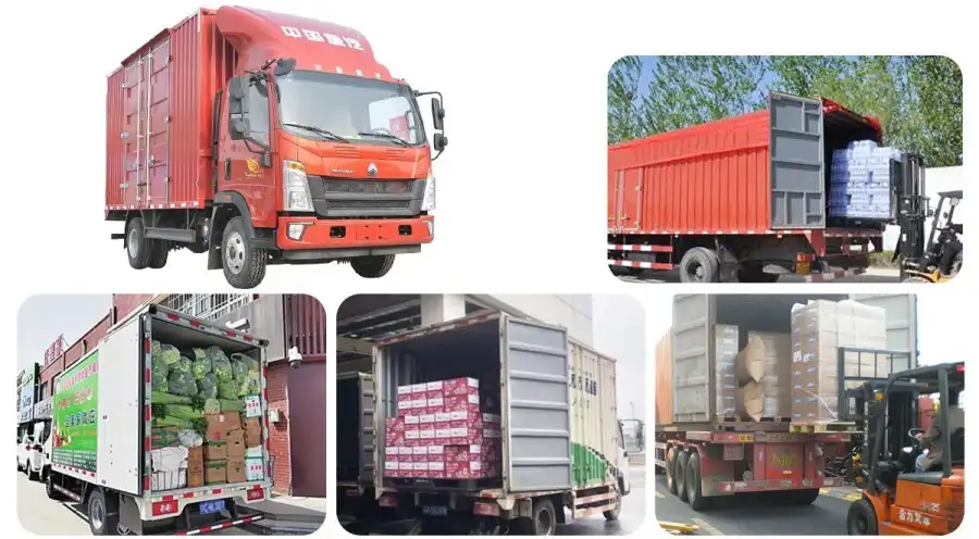 Howo van cargo truck applications