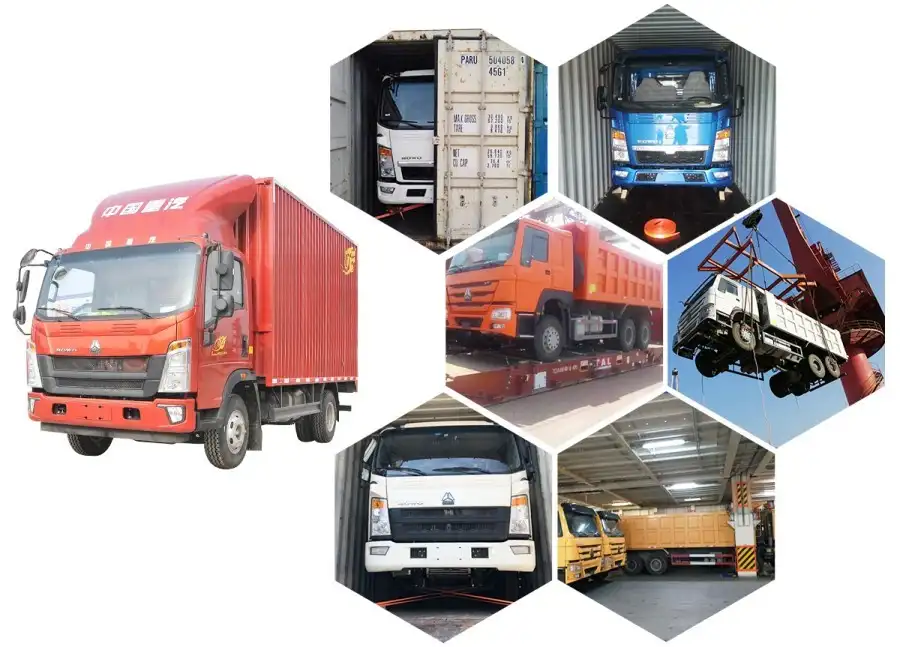 Howo van cargo truck shipping