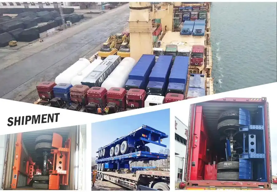 3 axle container chassis trailer shipping