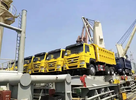 Shacman-F2000-Tipper-Truck-Shipping