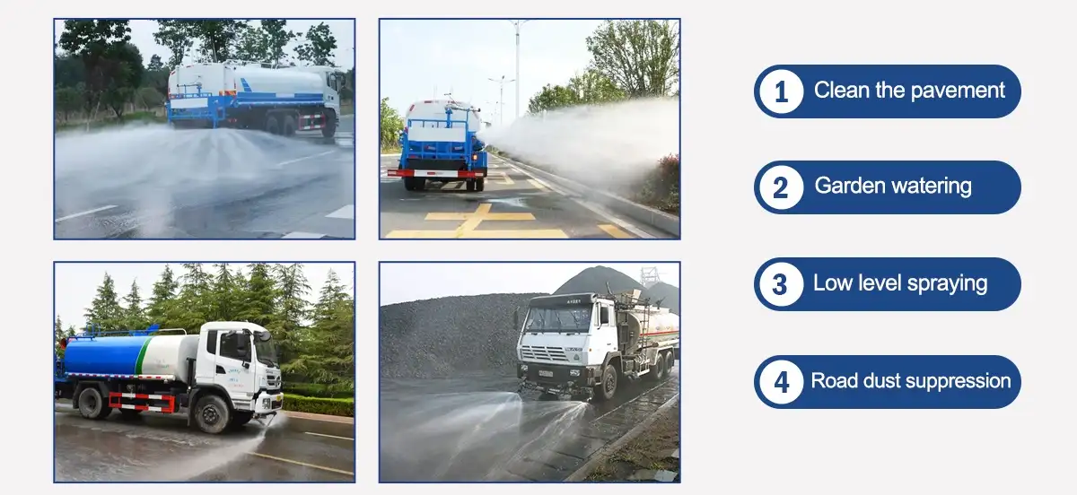owo 6x4 water tank truck applications