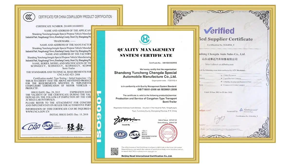 Chengda certaficates