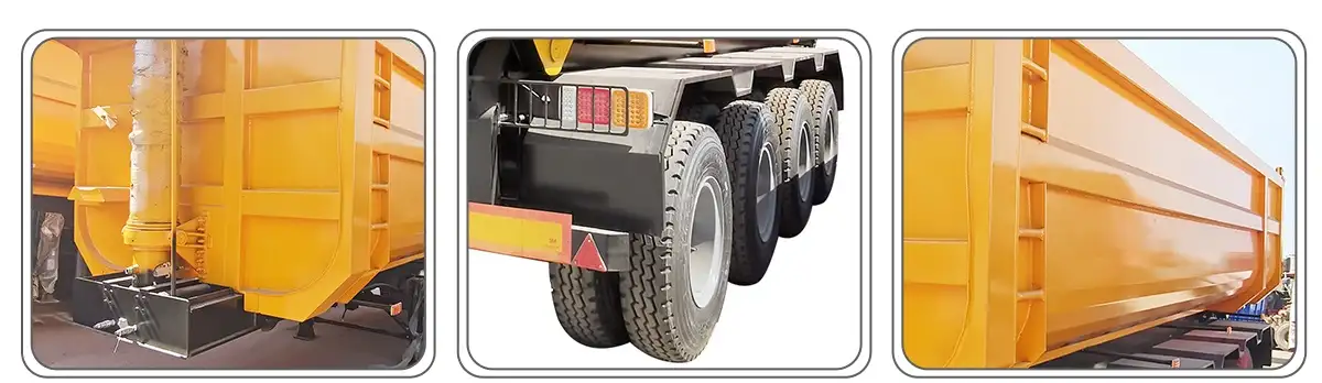 3 axle dump trailer details