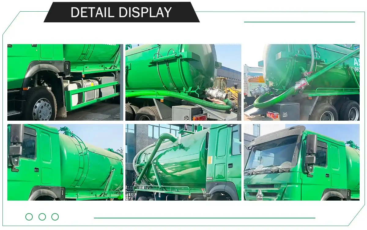 Howo 6x4 sewage suction truck details