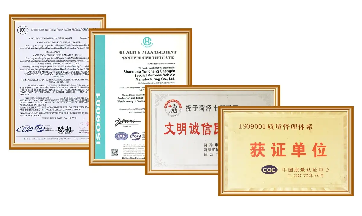 Chengda certificates