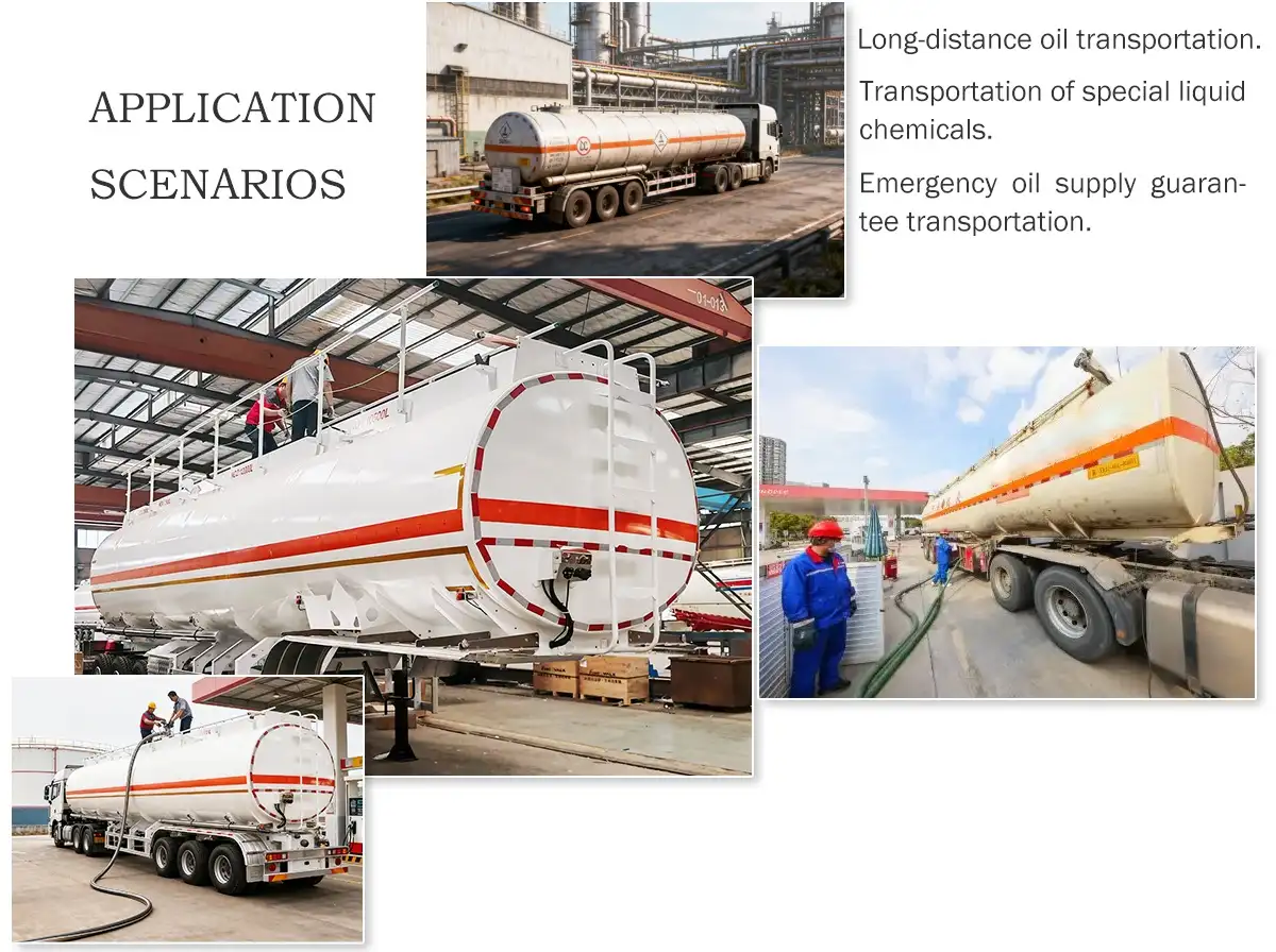 aluminum fuel tanker semi trailer applications