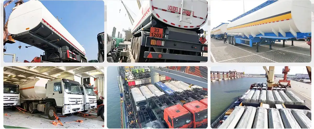 aluminum fuel tanker semi trailer shipping