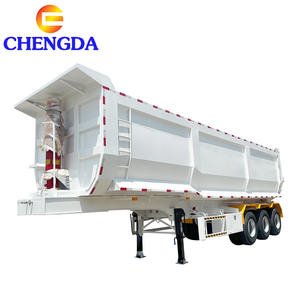 3 Axle 45m3 Heavy Duty 45 Cubic 80 Ton Dump Semi Trailer