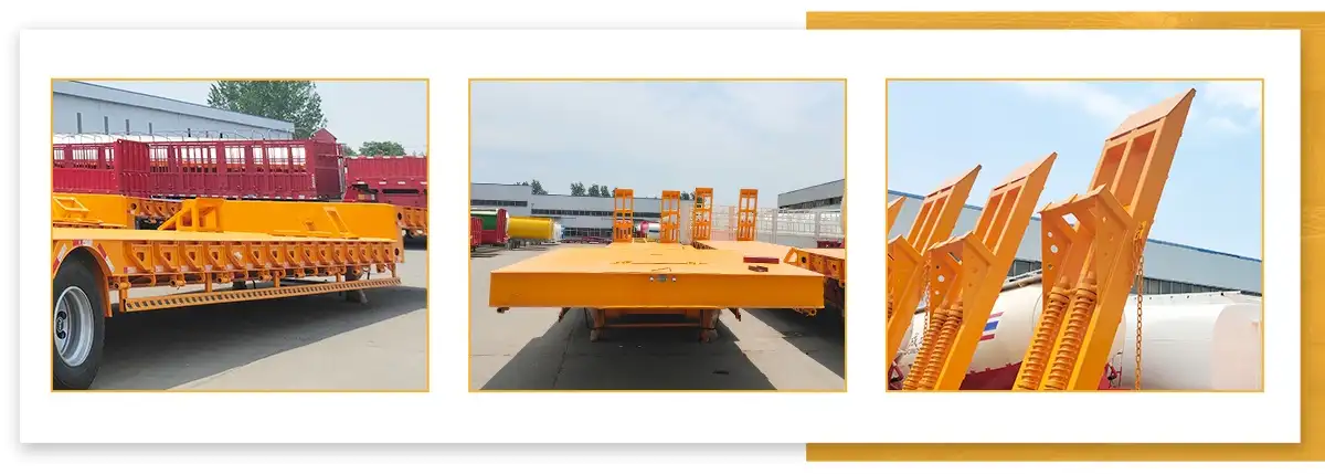 4 axle lowboy semi-trailer details