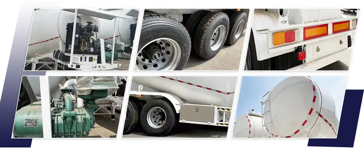 3 axle bulk cement semi-trailer details