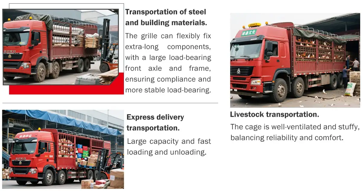 Howo 6x4 cargo truck applications