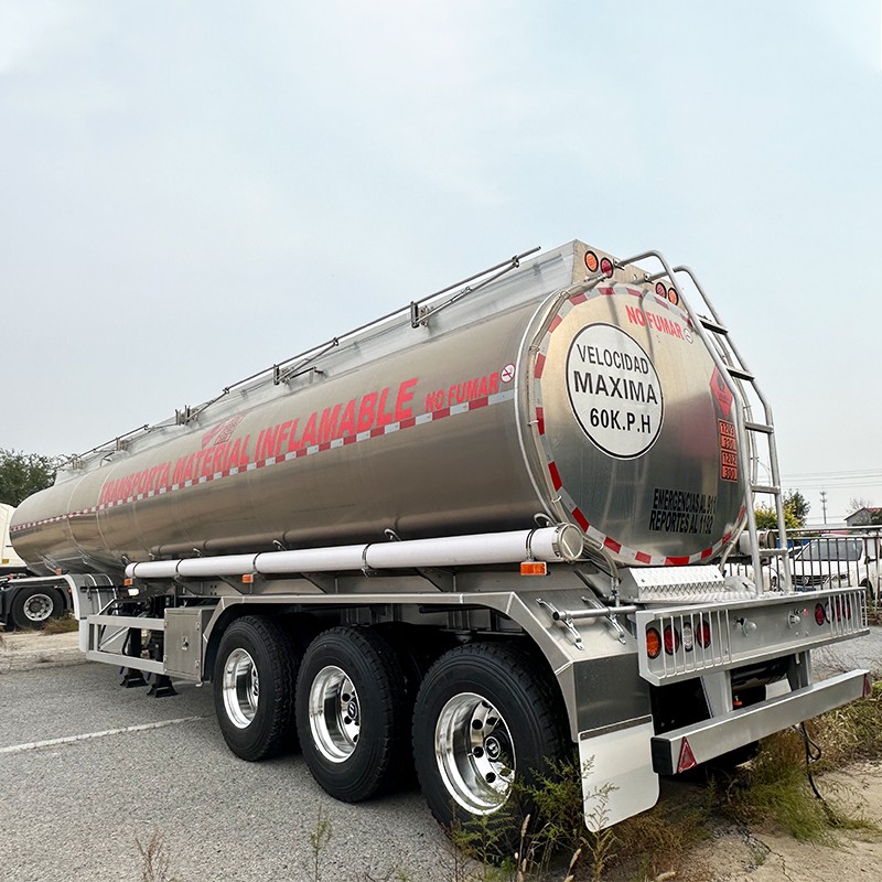 Aluminum Fuel Tanker Semi Trailer