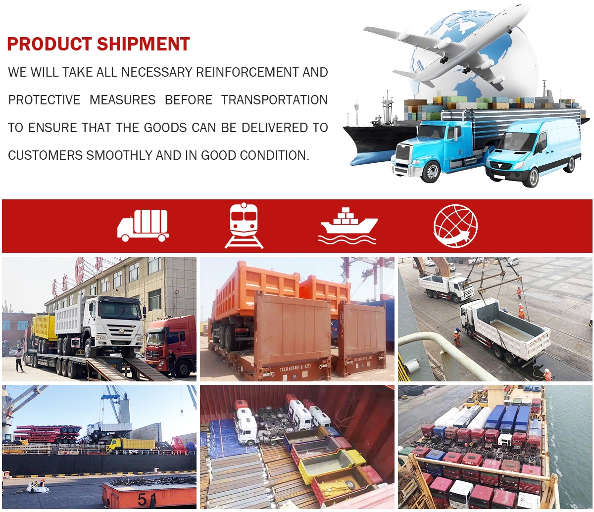 Shacman 8x4 cargo truck shipping