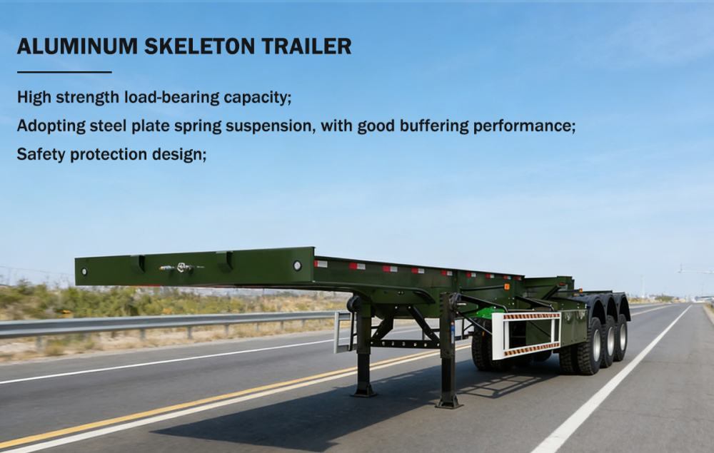 3 axle 40ft skeleton trailer