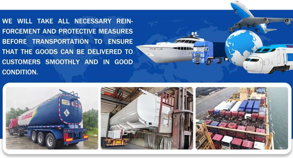 carbon steel fuel tanker trailer shipping