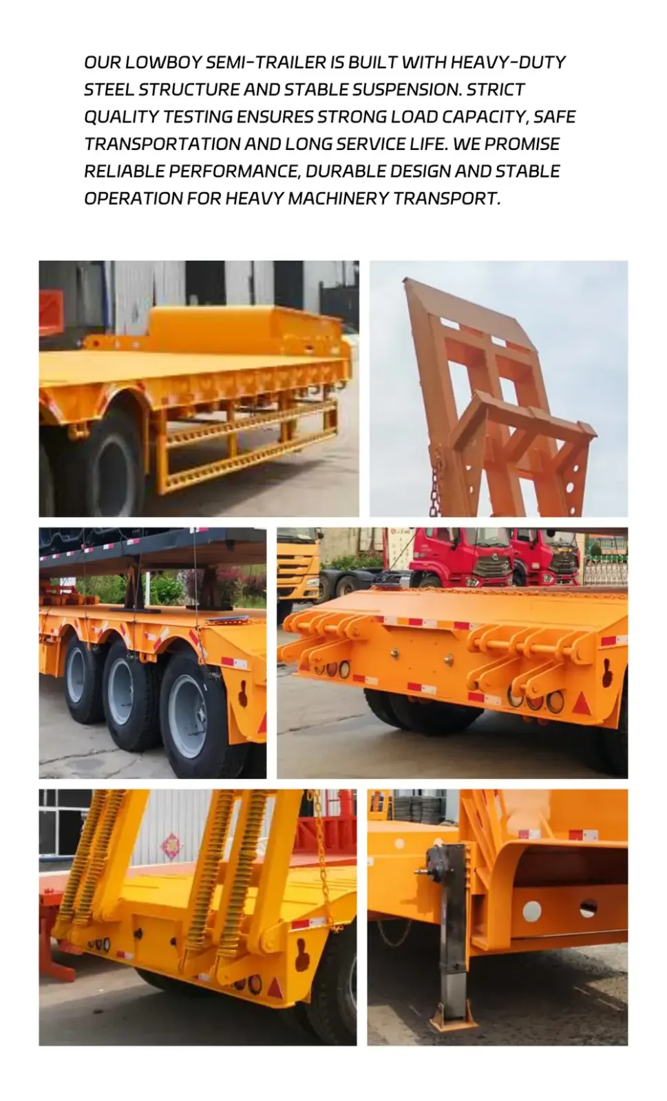 low bed semi trailer details