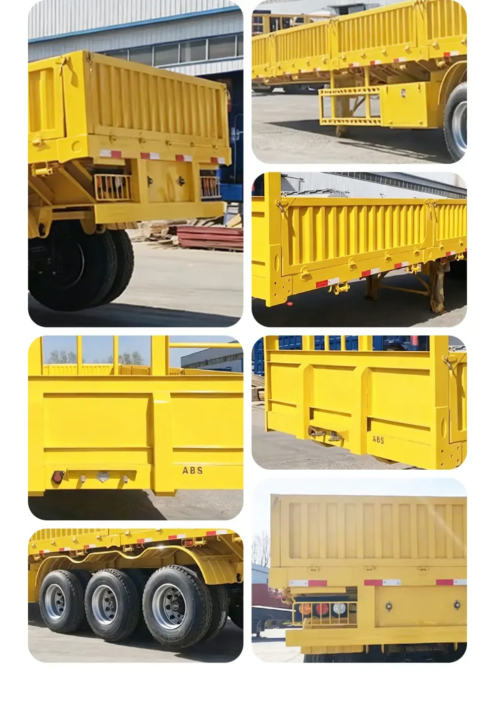 China tri axle sidewall semi trailer details
