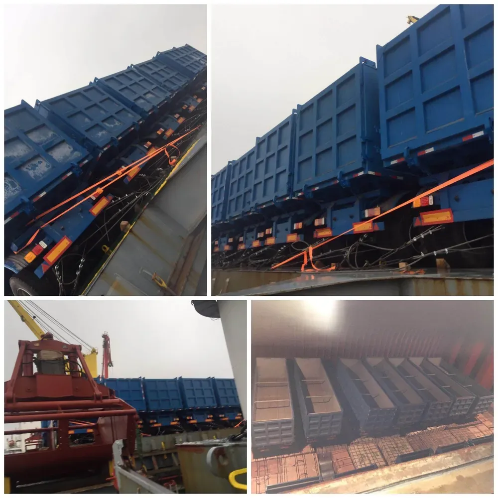 3 axle dump trailer shipping
