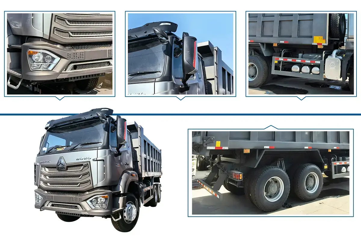 Howo dump truck details showcase