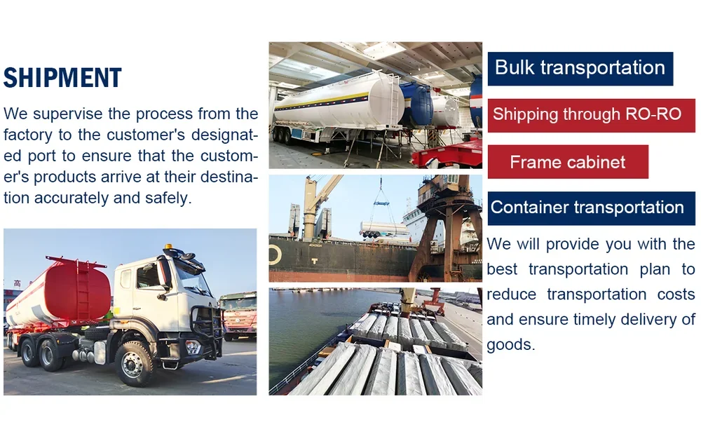 carbon steel oil tanker semi-trailer shipping