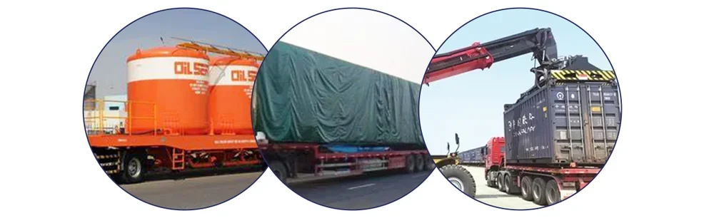 3 axle flatbed container trailer applications