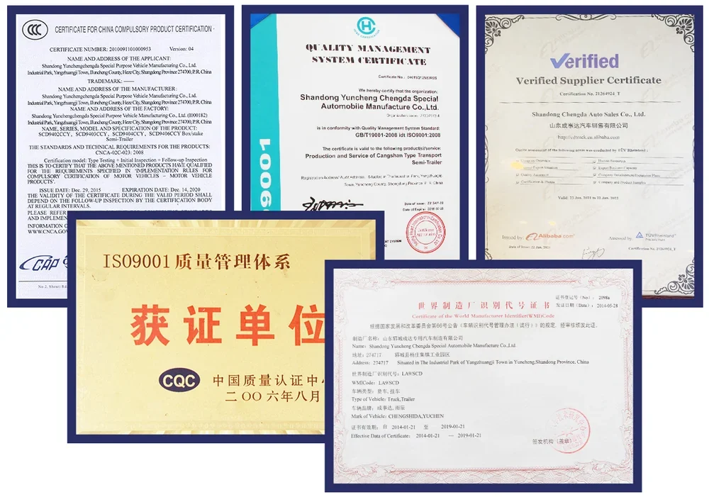 Chengda certificates