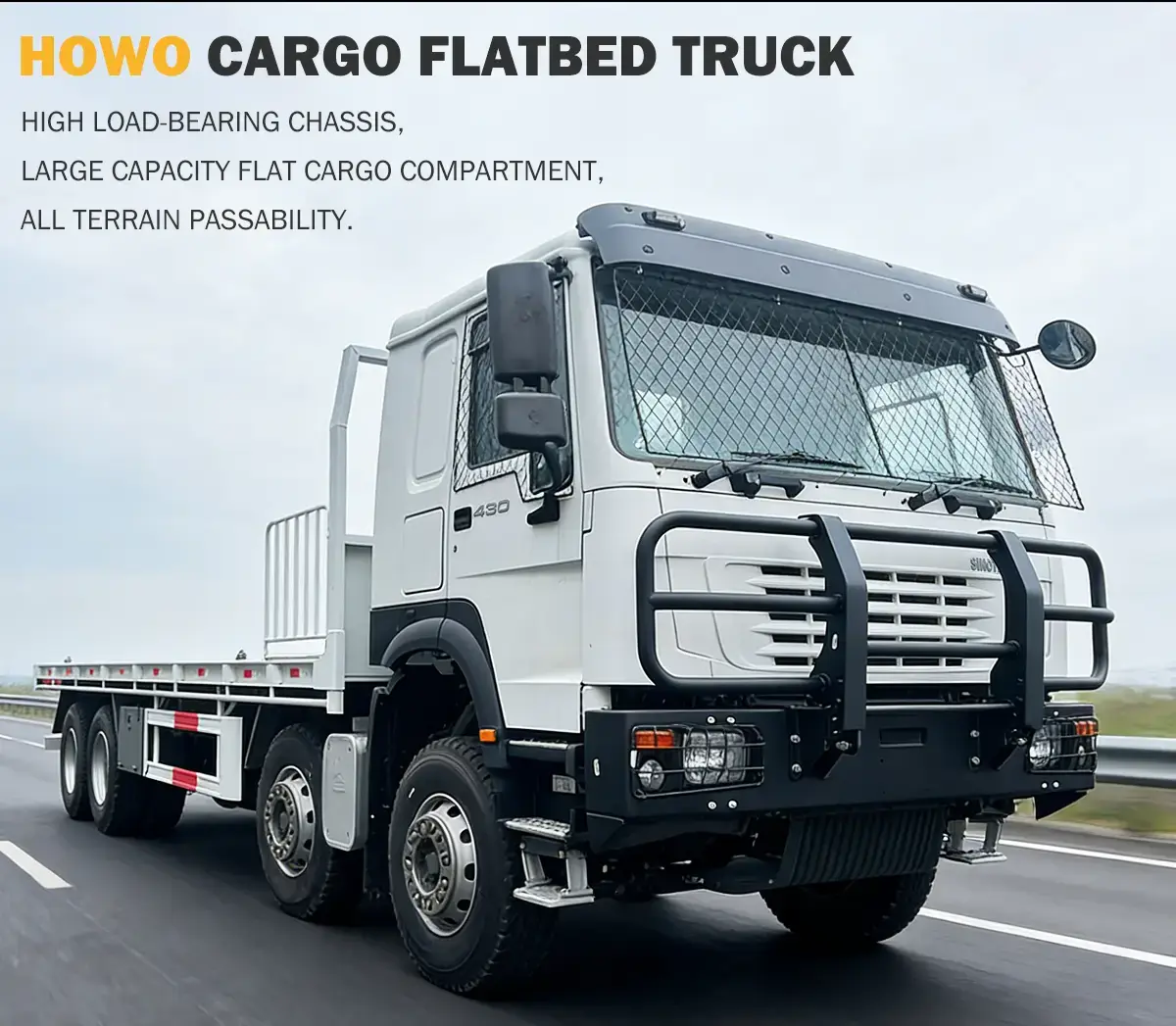 howo cargo flatbed truck