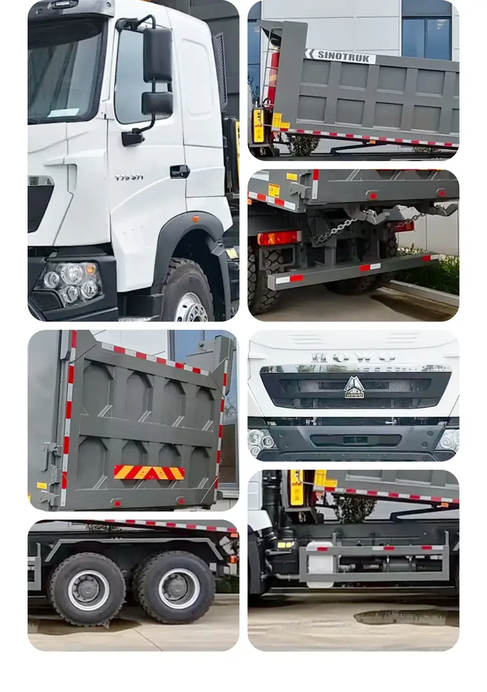 Howo 371hp 6x4  dump truck details