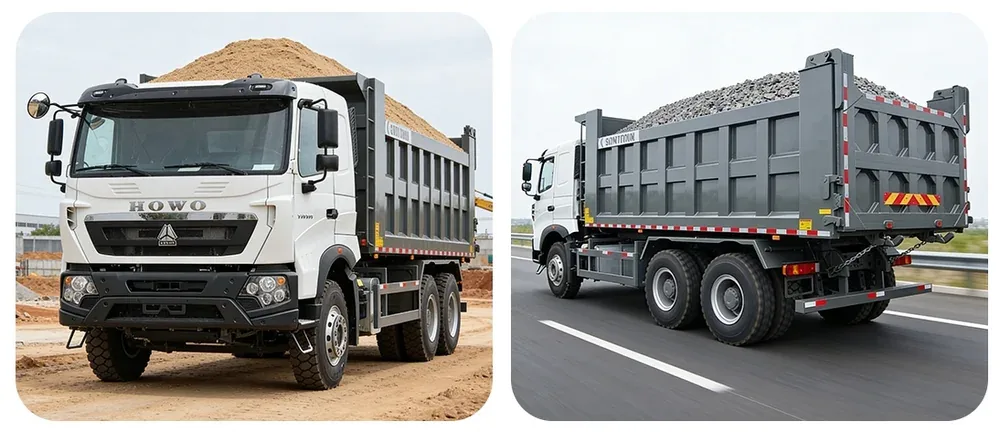 Howo 371hp 6x4  dump truck applications