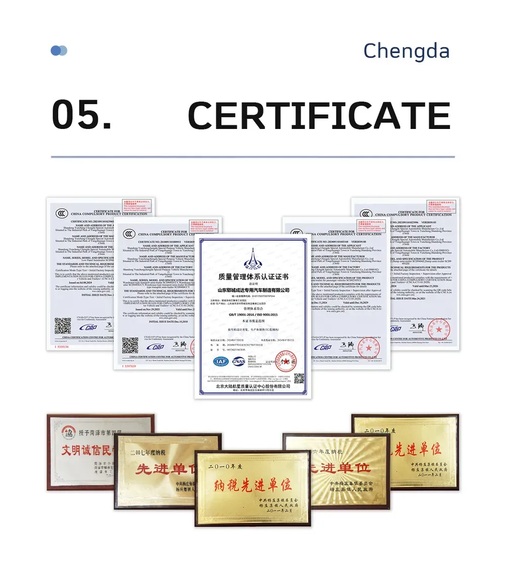 Chengda certificates