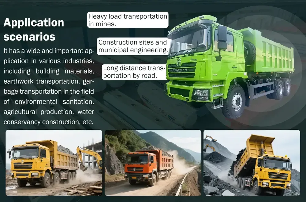 Shacman F3000 dump truck Applications