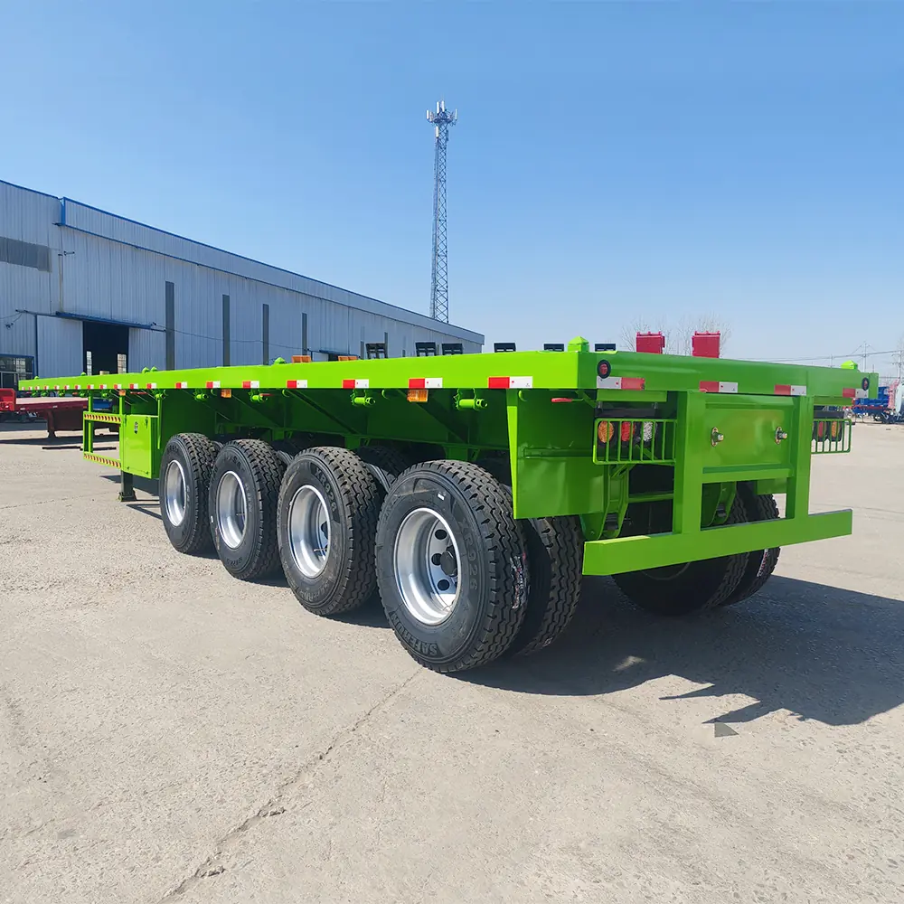 New Heavy Duty 4 Axle Flatbed Semi Trailer Launched for Africa Logistics