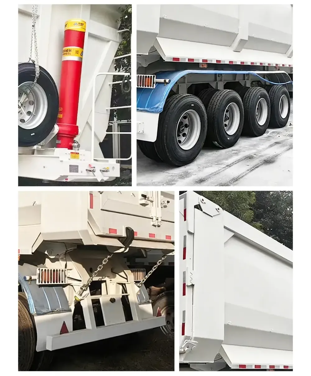 4 axle dump semi trailer details