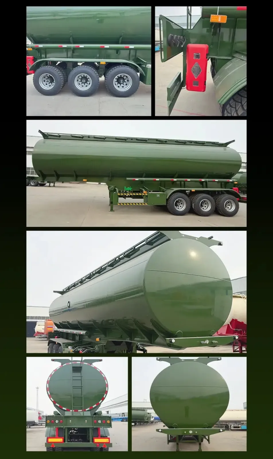 3 axle carbon steel oil tank semi trailer details