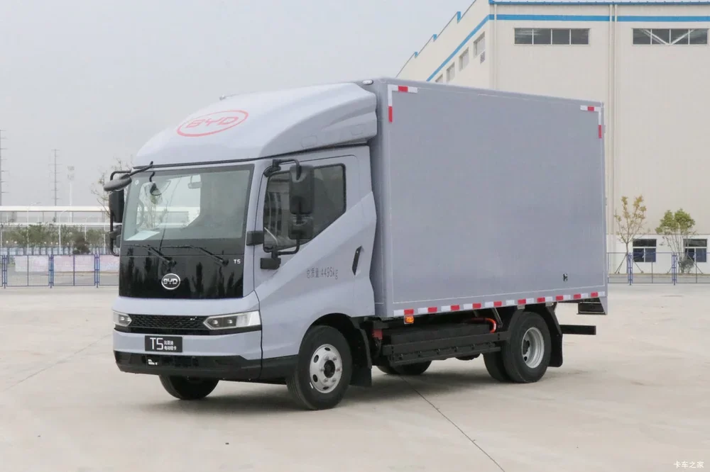 BYD T5 Pure Electric Box Cargo Van Light Truck for sale