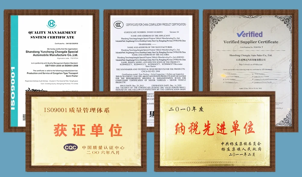 Chengda certificates
