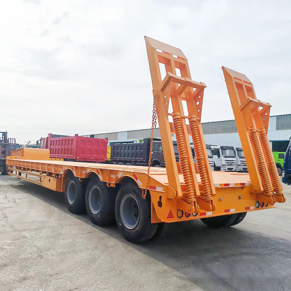 3 Axles 40FT Lowbed Semi Trailer