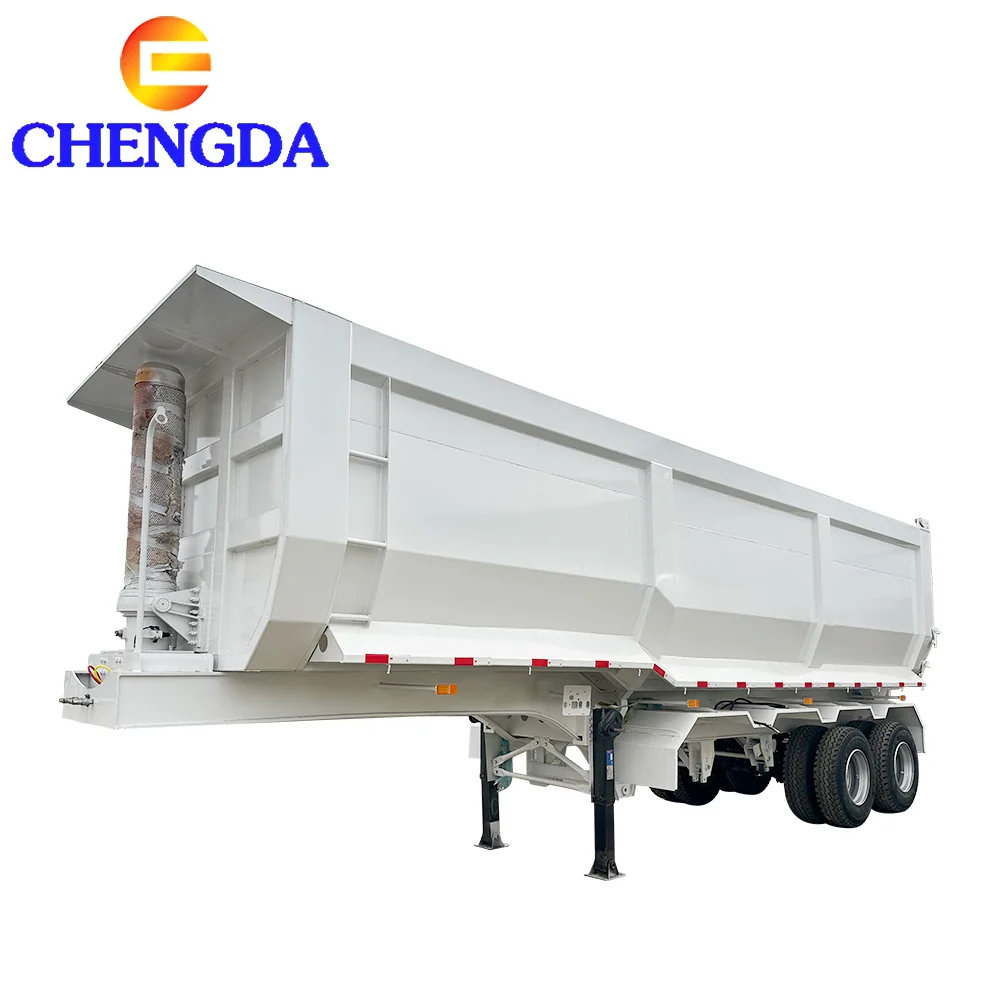 3-axle u box dump semi trailer