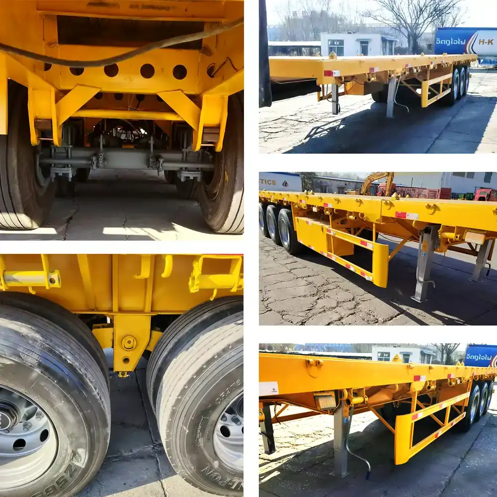 used 3 axle 45ft flatbed semi trailer details