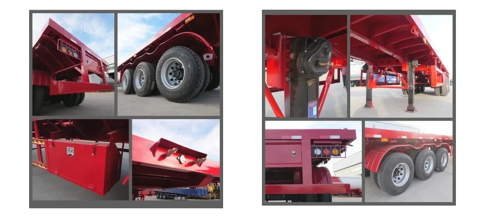 3 axle 40ft flatbed trailer details
