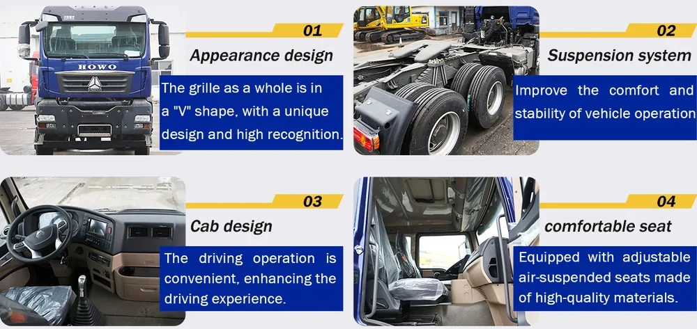 howo tx 430hp tractor head details