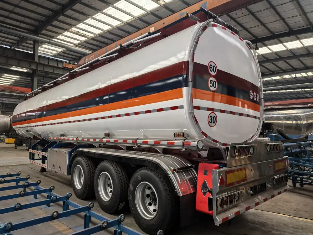 3 axle aluminum alloy oil tank trailer for sale