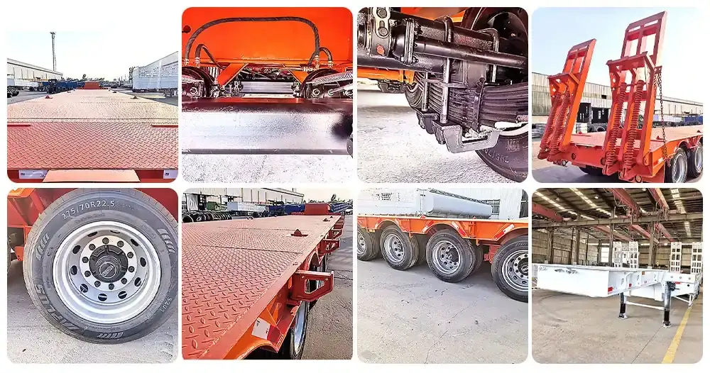 4 axle lowbed semi trailer details
