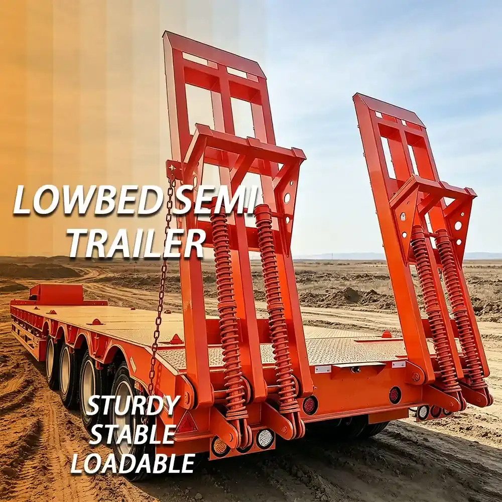 4 axle lowboy semi trailer for sale
