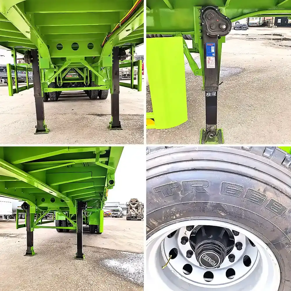 4 axle flatbed semi trailer details