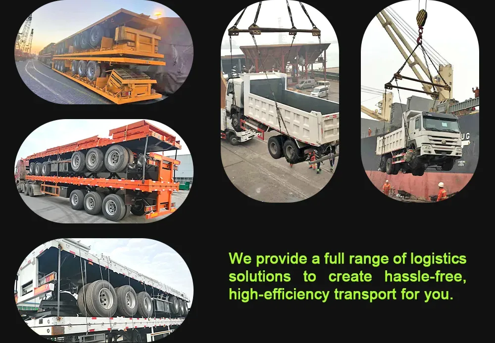 4 axle flatbed semi trailer shipping