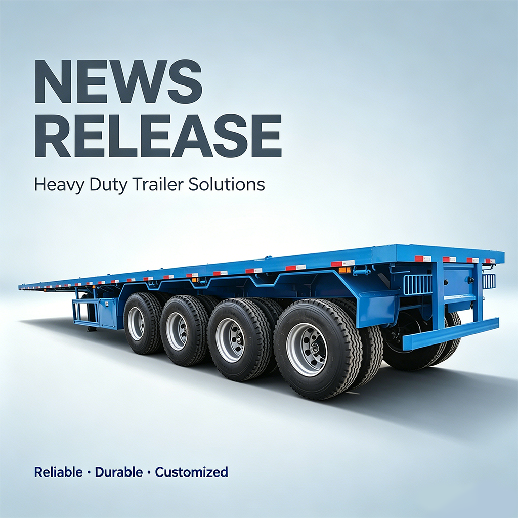 New Heavy-Duty 4-Axle Flatbed Semi-Trailer